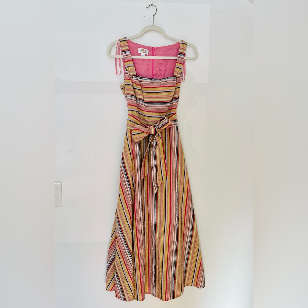 Seersucker midi dress